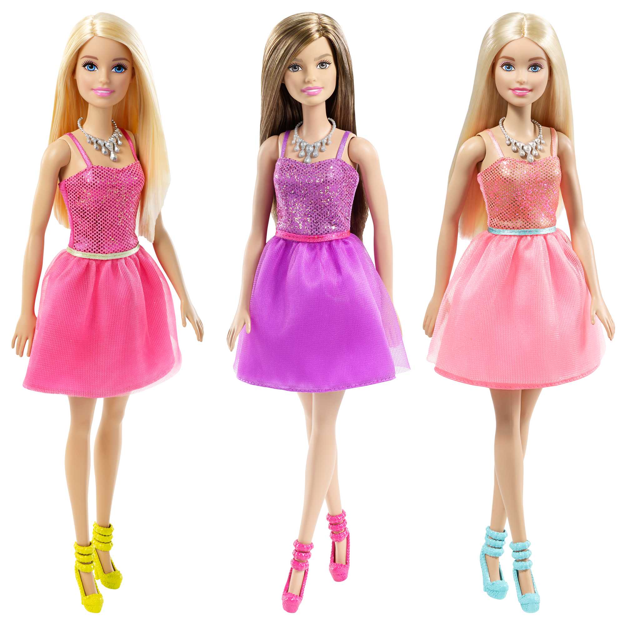 Barbie muñeca Glam con vestido de un solo hombro y volantes - Image 4