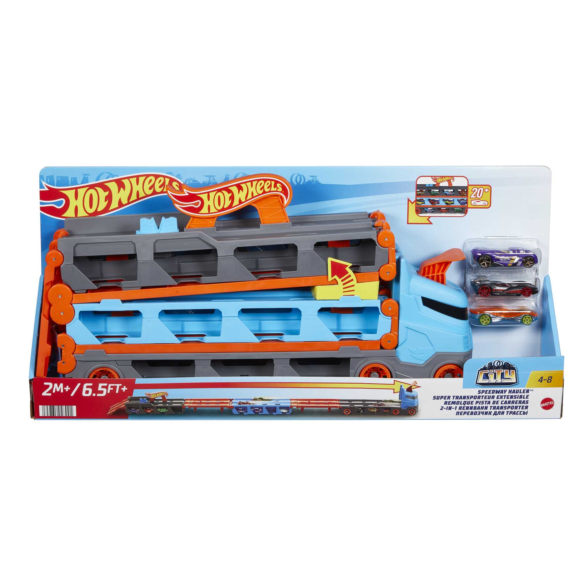 Hot Wheels Camión de transporte y pista - Image 6